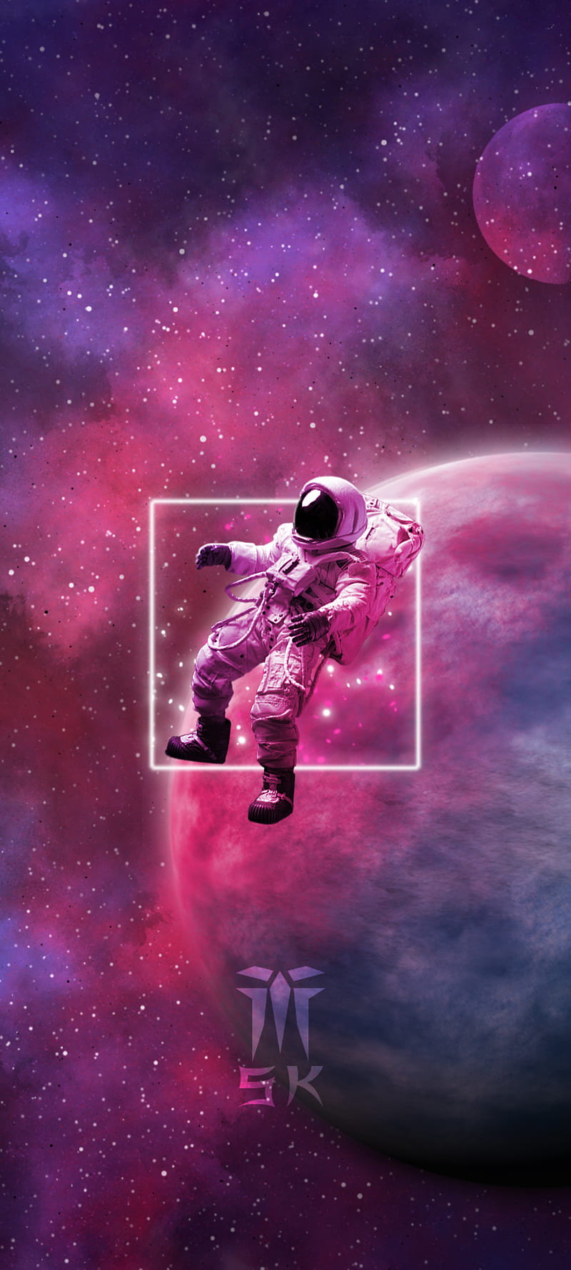 IPhone wallpaper of an astronaut floating in space - Astronaut