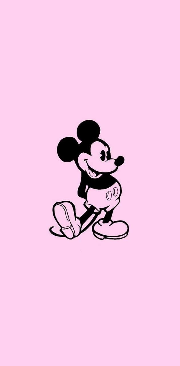 Mickey pink wallpaper