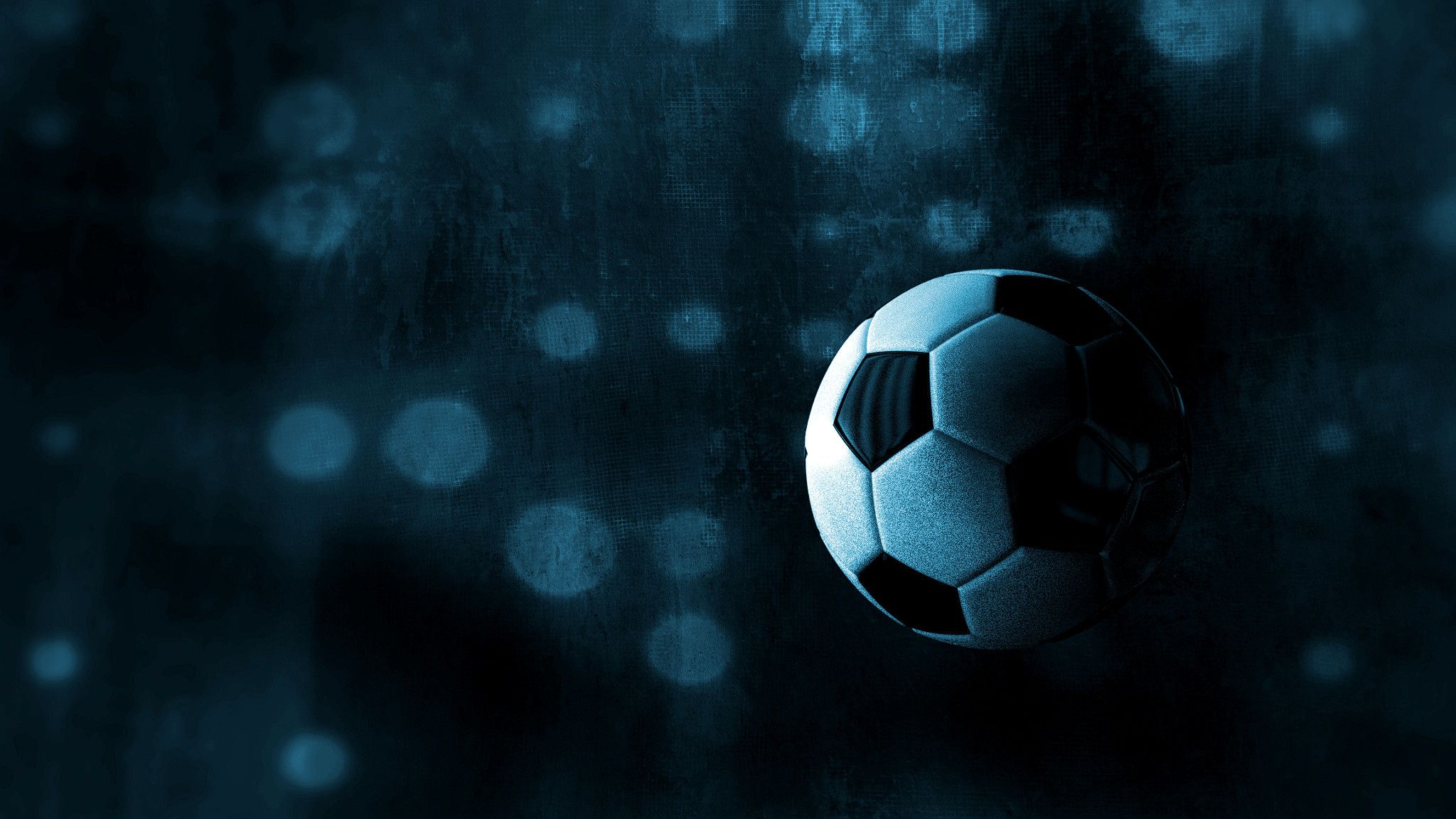 A soccer ball on a blue background - Soccer