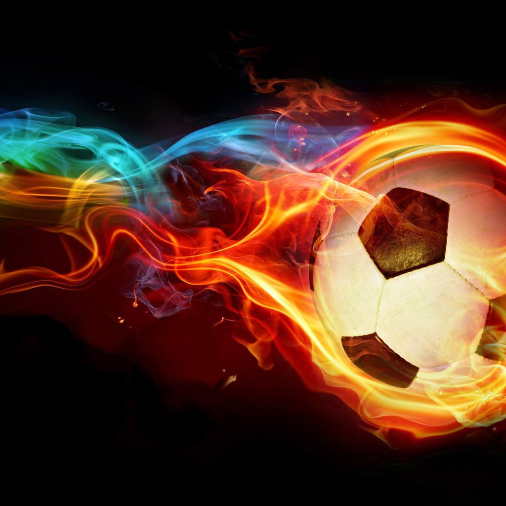 A soccer ball on fire - Soccer