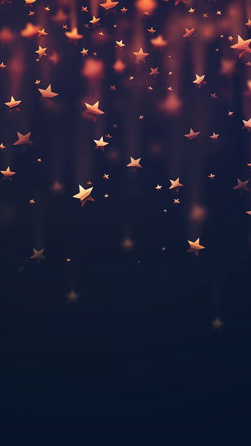 A lot of gold stars on a dark blue background - Stars