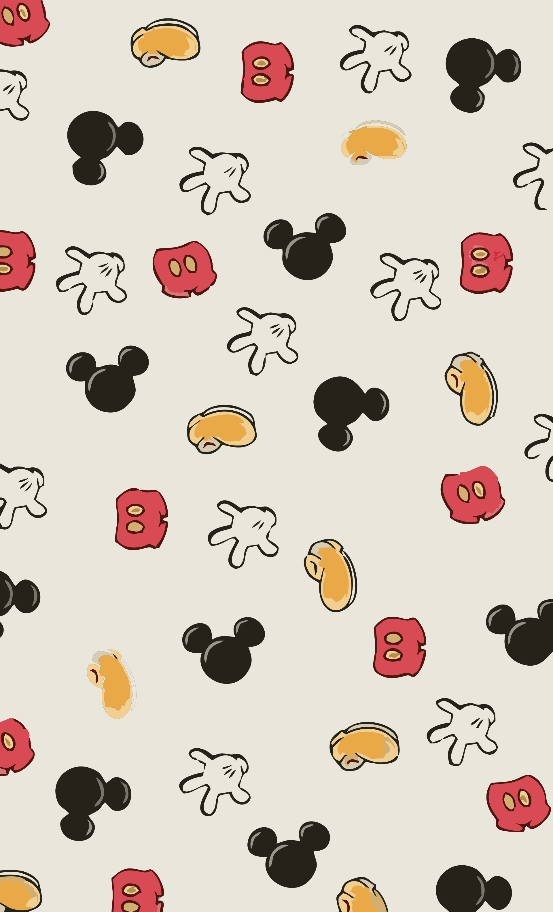 A pattern of mickey mouse and other characters - Mickey Mouse, pattern