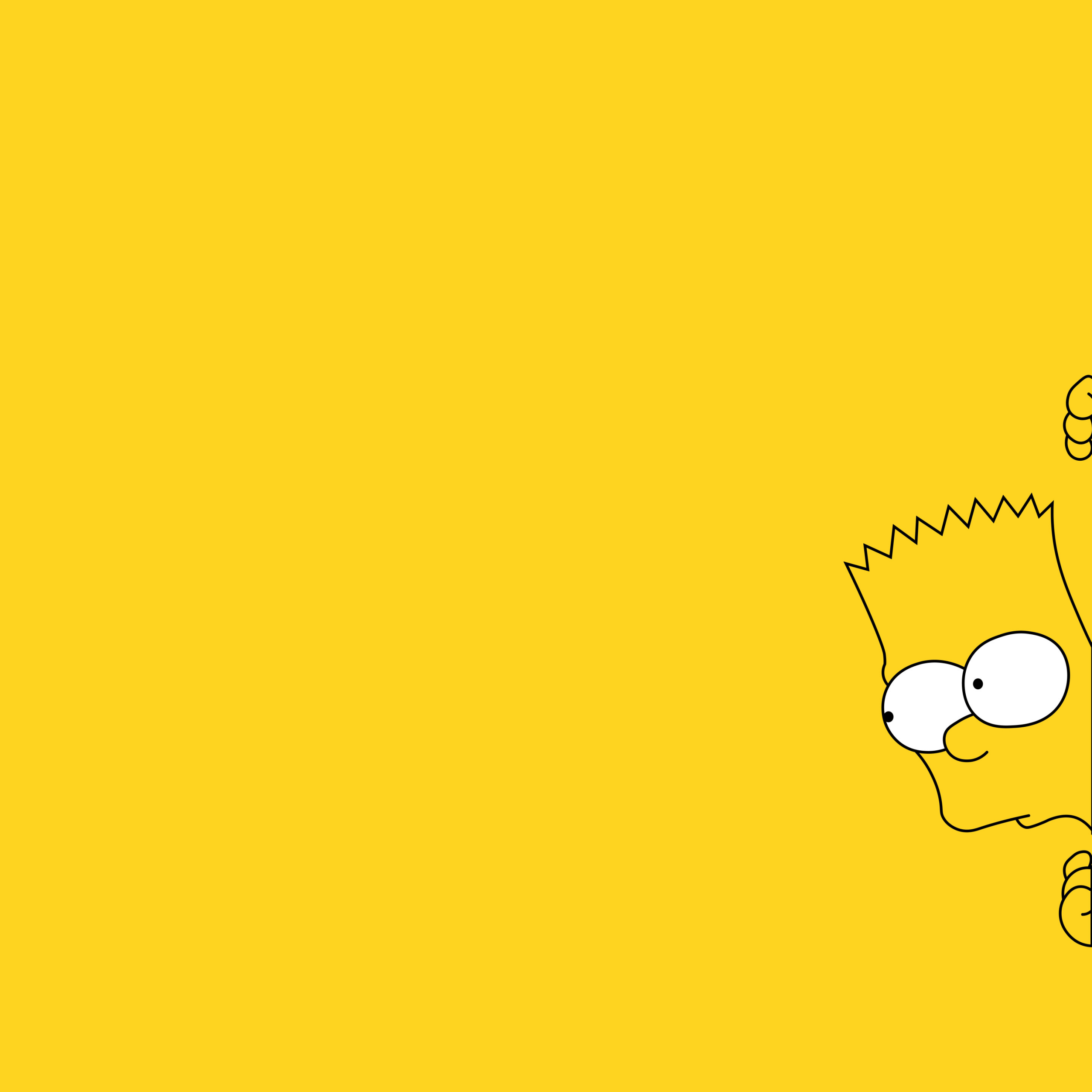 Bart Simpson on a yellow background - The Simpsons, Bart Simpson