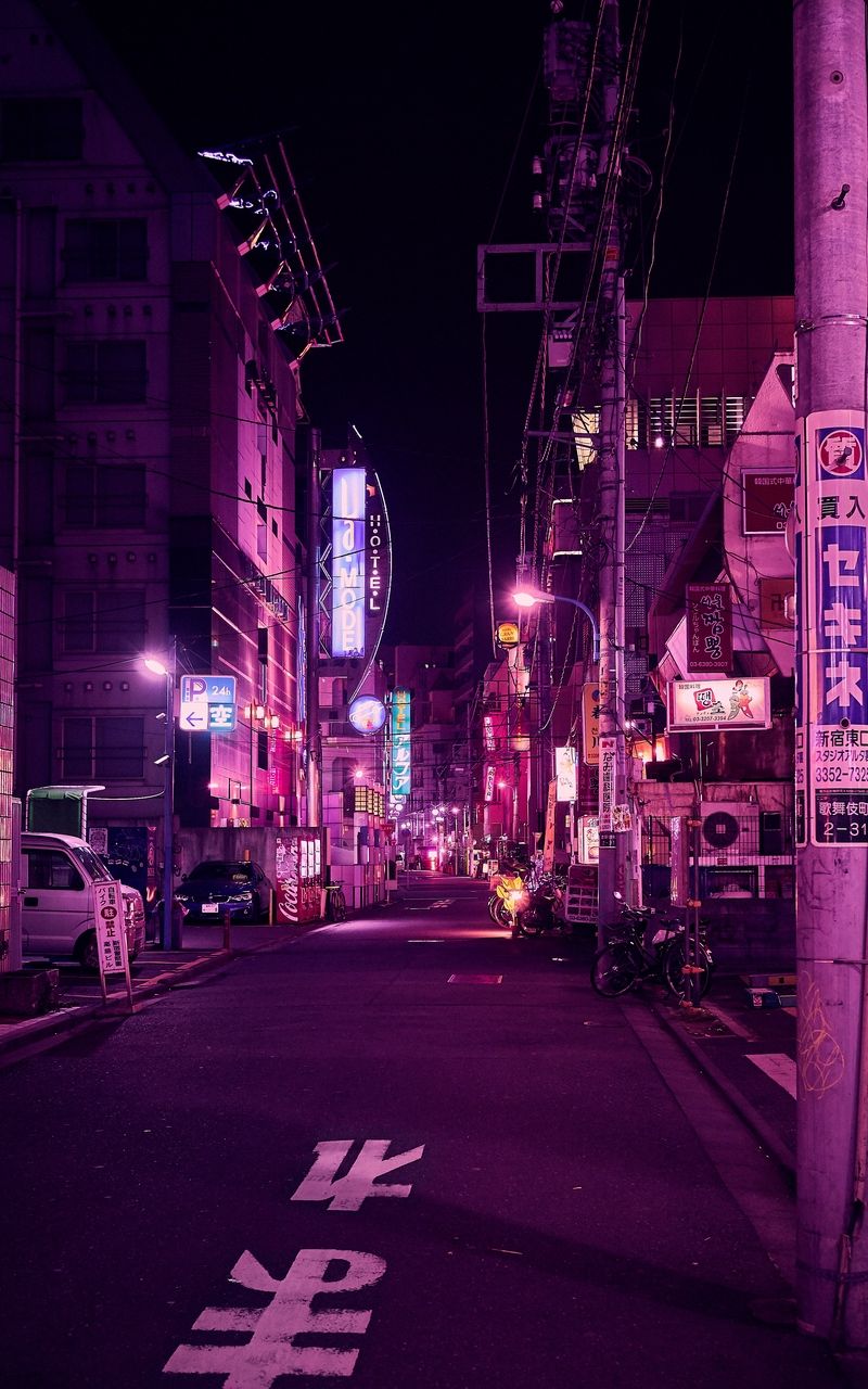 Tokyo, Japan. Neon wallpaper, Purple aesthetic, City aesthetic