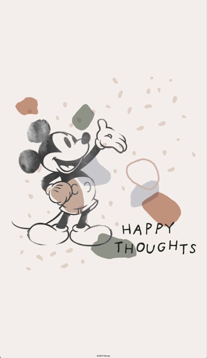 Happy Thoughts. Mickey mouse wallpaper, Mickey mouse wallpaper iphone, Cute cartoon wallpaper