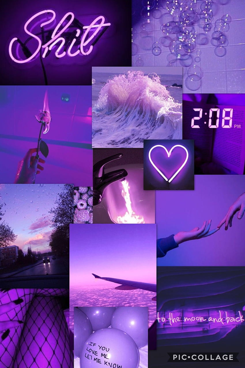 Purpply aesthetically pleasinzzs backgroundzzs. Purple iphone, Aesthetic pastel, Aesthetic, Purple Collage HD phone wallpaper