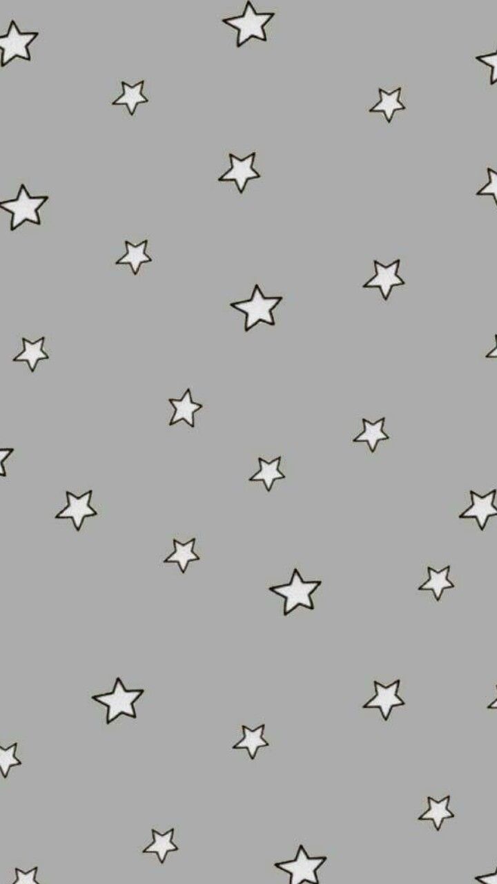 A pattern of white stars on gray background - Gray