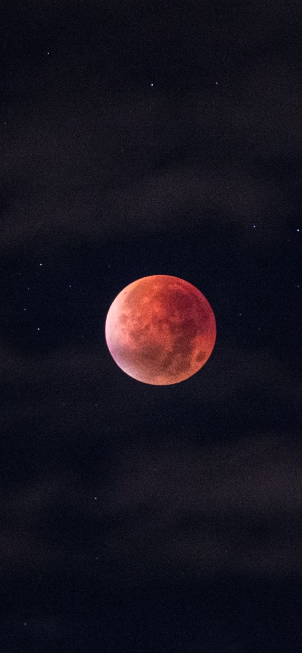 A red moon with a black sky - Moon