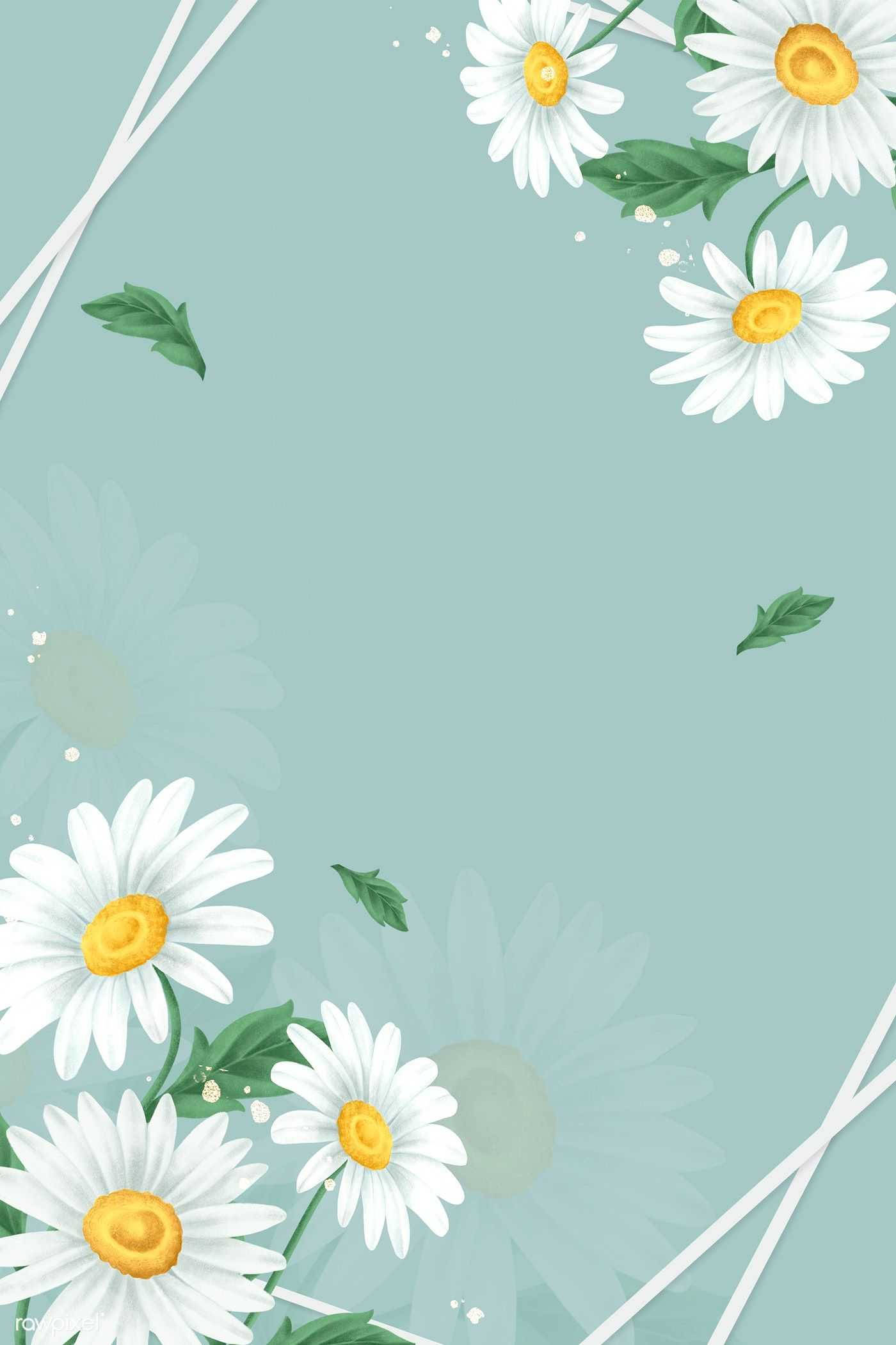Download Spring Daisy In Pastel Green Wallpaper