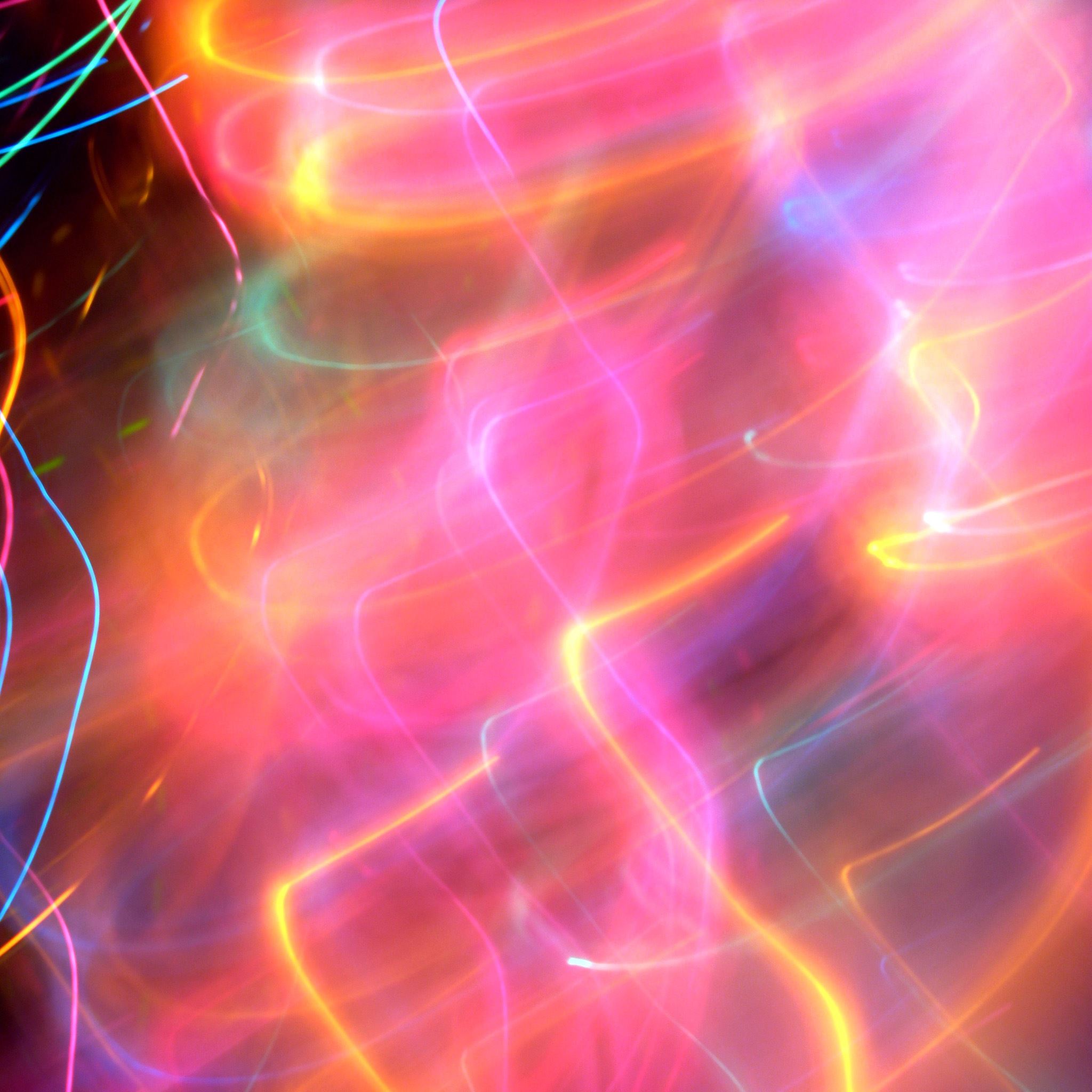 A colorful abstract image of light - Neon orange