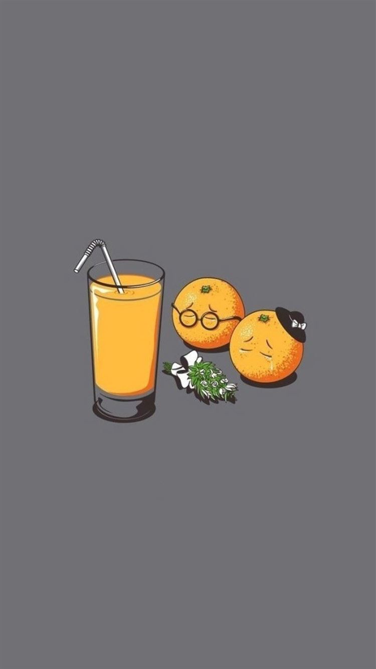 Orange Juice Funeral Funny iPhone 8 Wallpaper Free Download