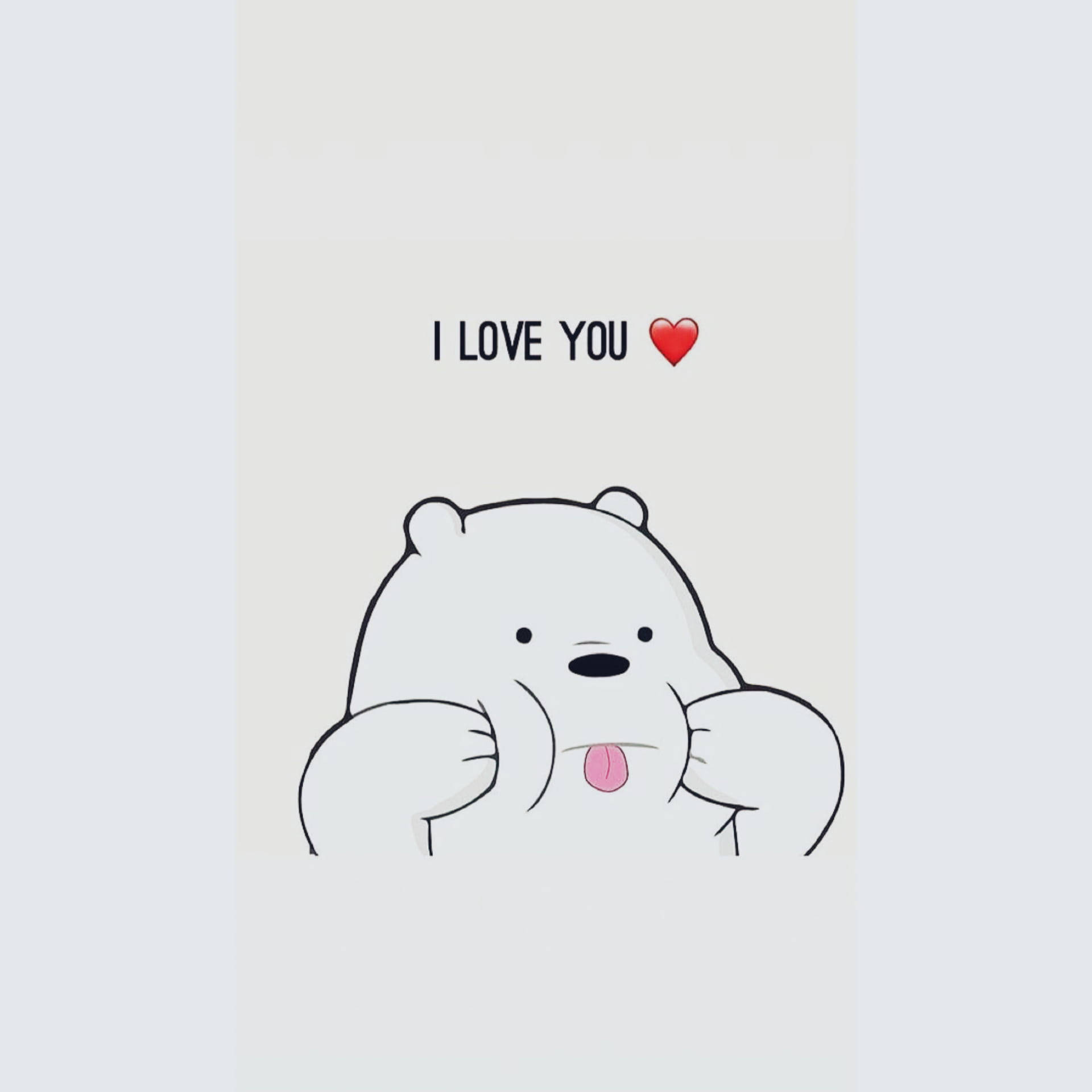 Iphone wallpaper ice bear love you wallpaper for phone - We Bare Bears