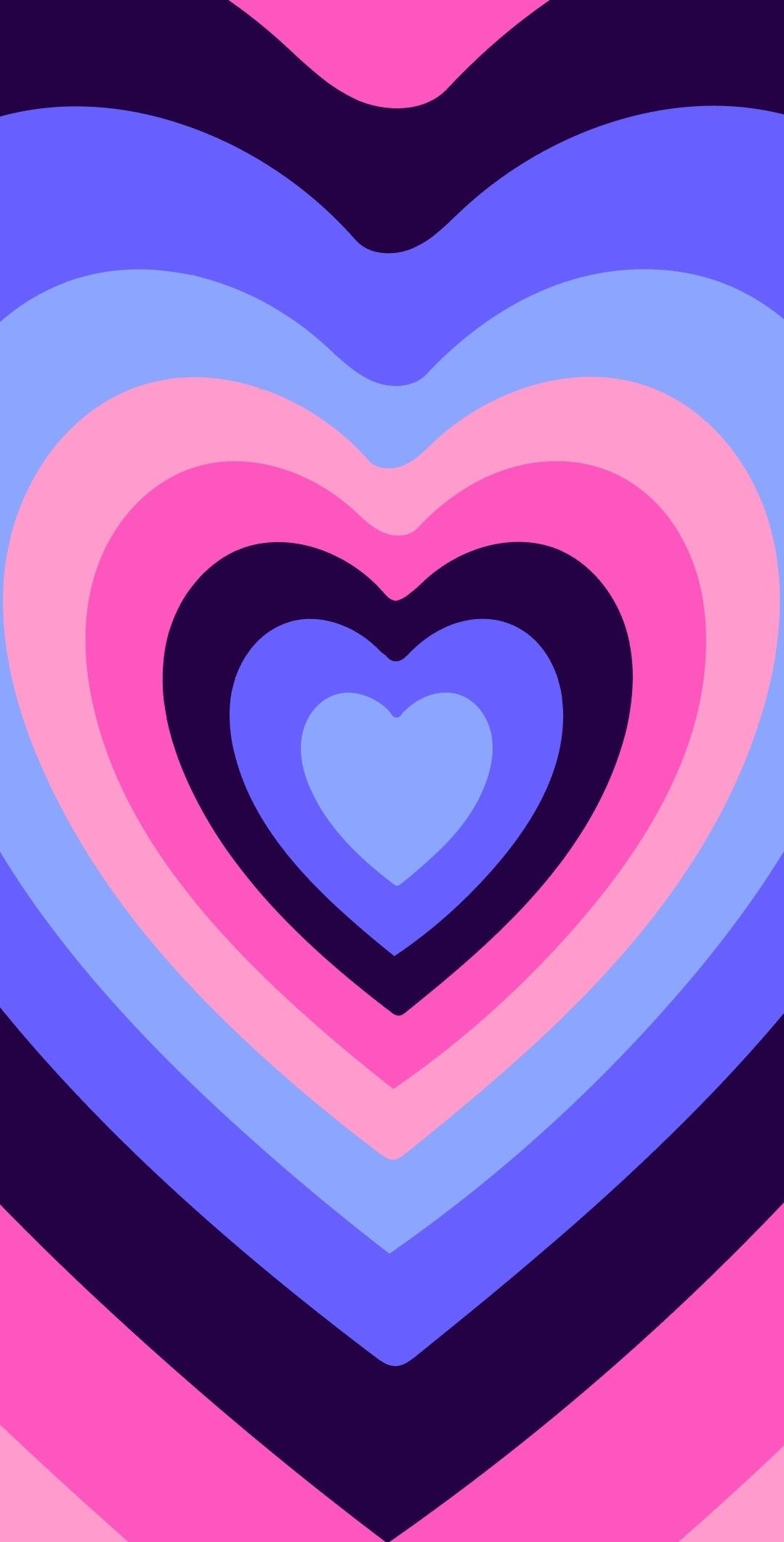 A pink and purple heart shaped pattern - 2000s, heart, Y2K, pansexual