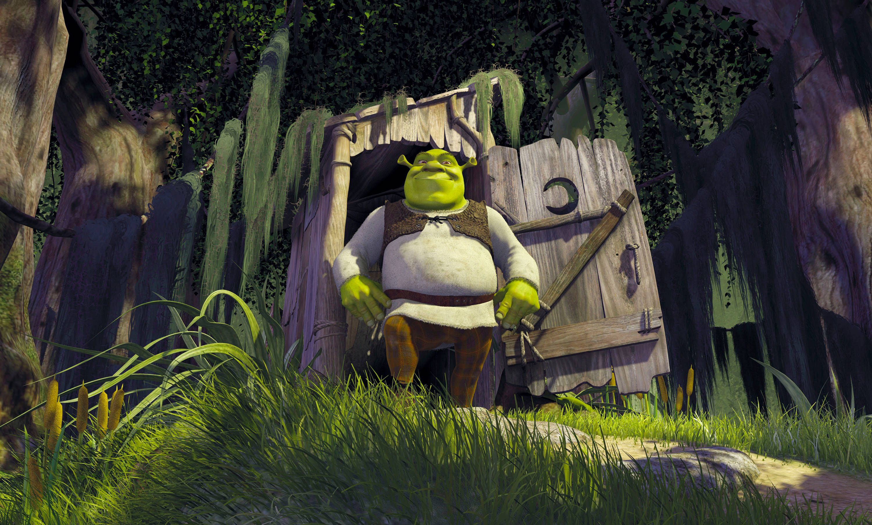 Download Shrek 4k House Doorway Wallpaper