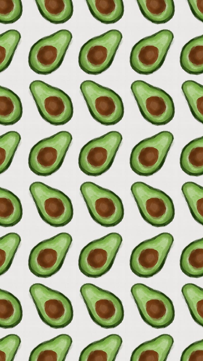 Avocado pattern on a white background - Avocado
