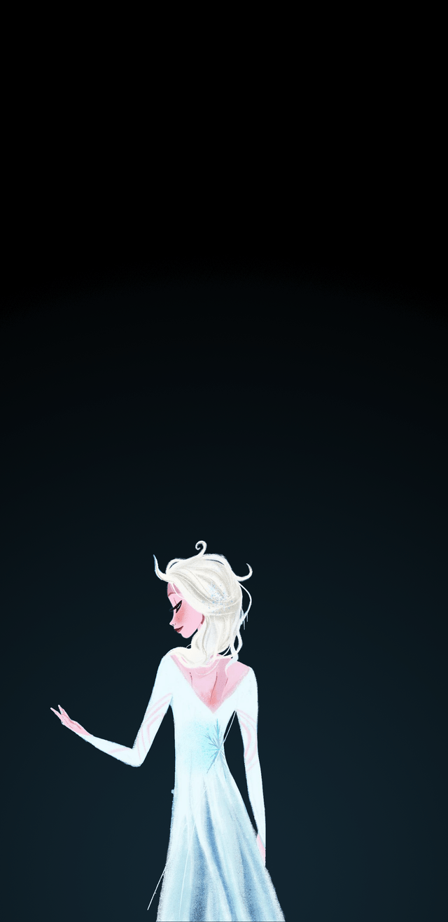 I made an Elsa wallpaper for people who like darker wallpaper! Original art is