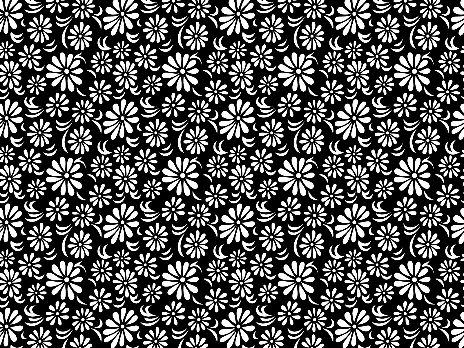 FREE Black & White Floral Wallpaper in PSD