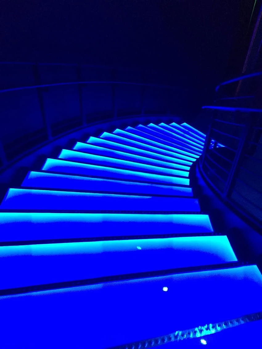Neon, stairs, and aesthetic -, Neon Blue Aesthetic HD phone wallpaper