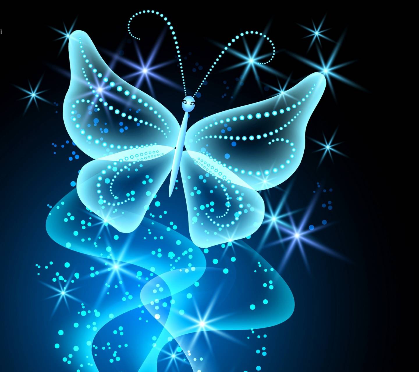 Blue Neon Butterfly Wallpaper Free Blue Neon Butterfly Background