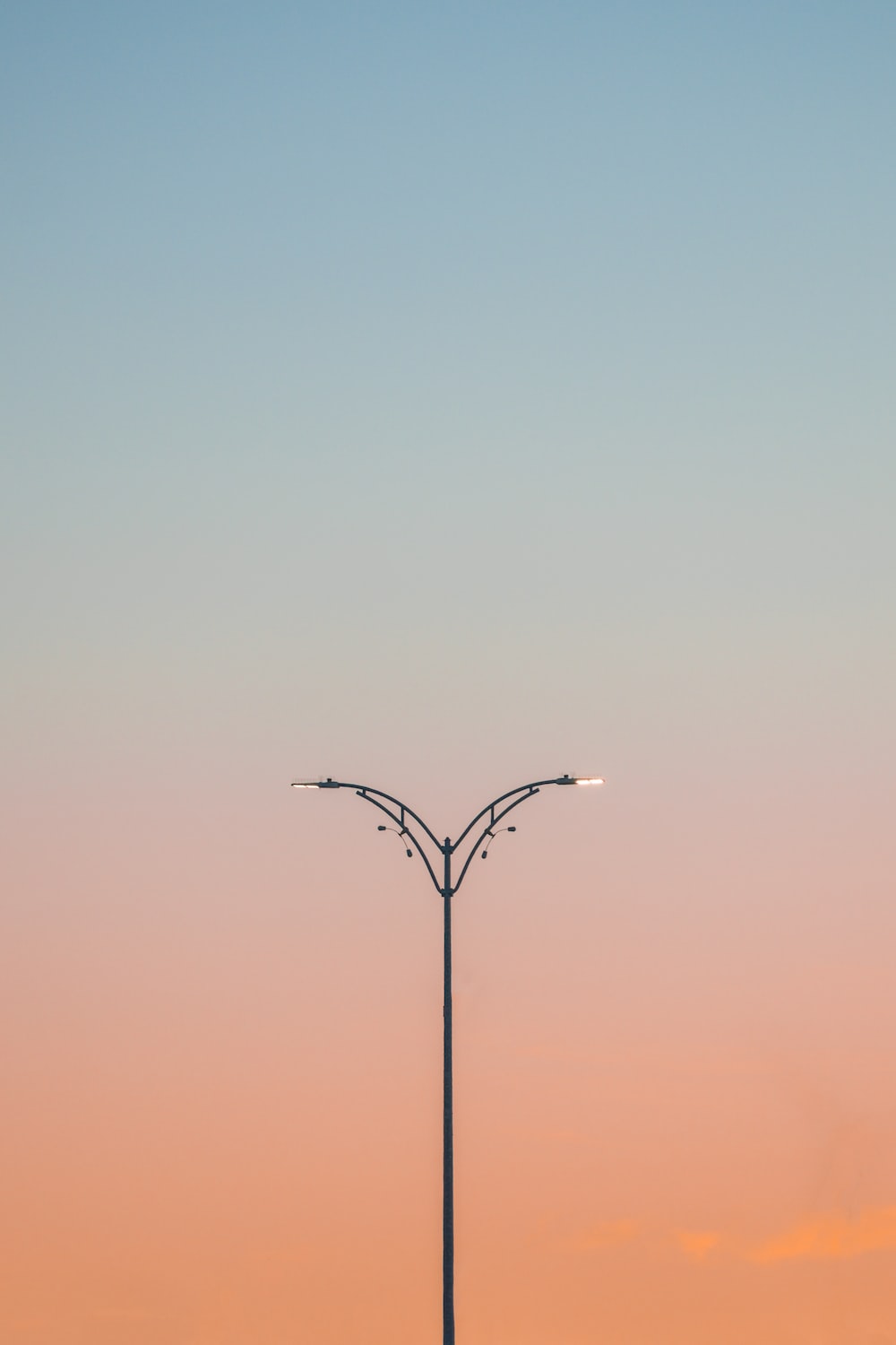 A street light with a sky background - Pastel minimalist