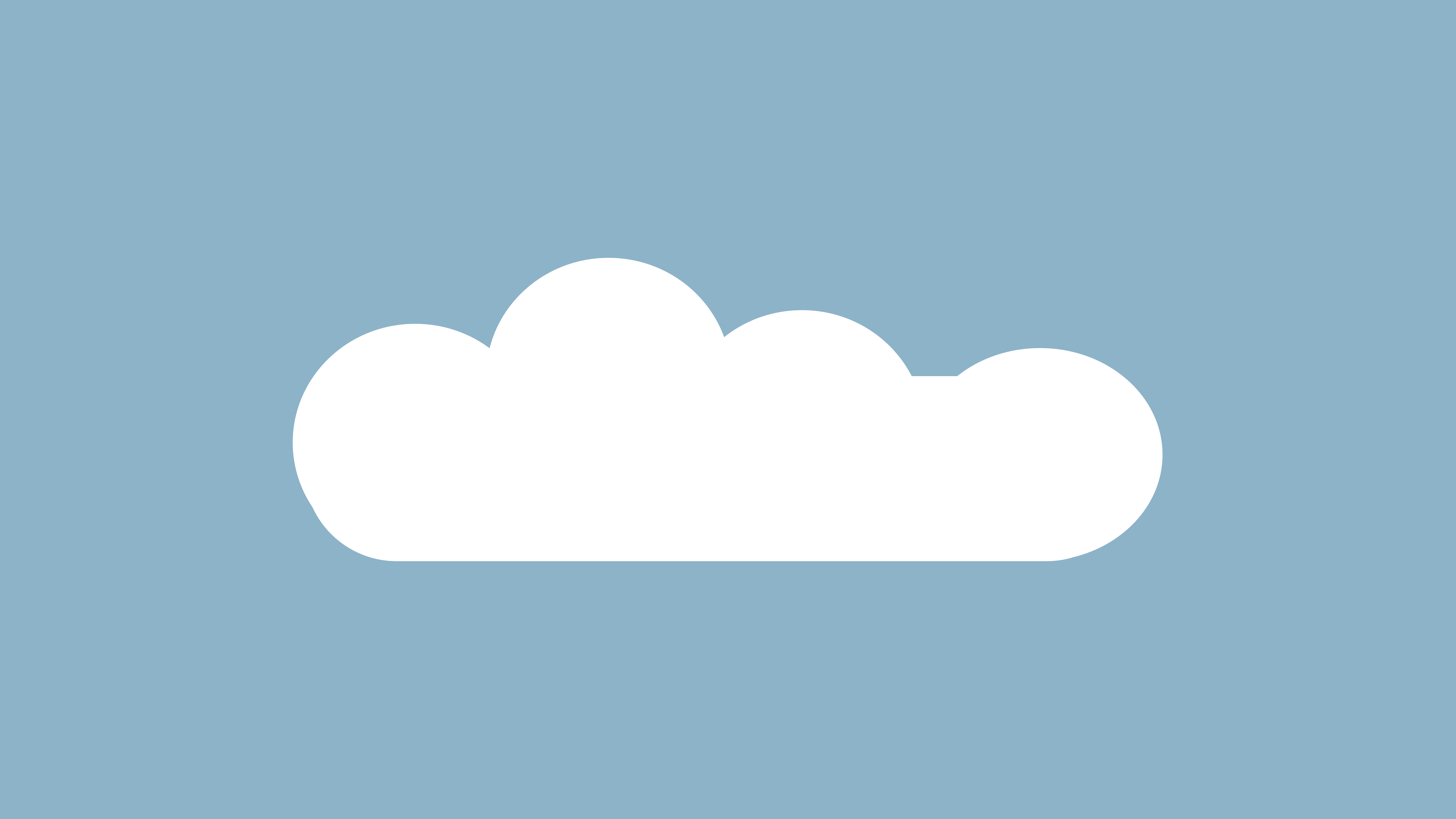 A white cloud on a blue background - Pastel minimalist