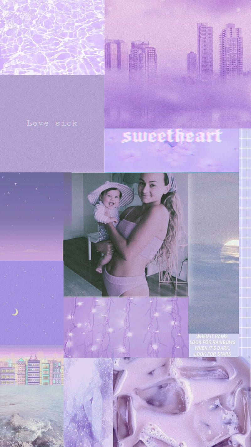 Lavender and mom, aesthetic, gabbieegonzalez, lavender may avery, purple, whydontwe, HD phone wallpaper