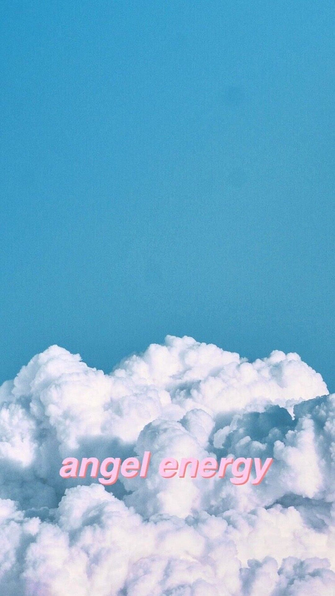 Aesthetic phone background of a blue sky with white clouds - Cute iPhone, angels, February