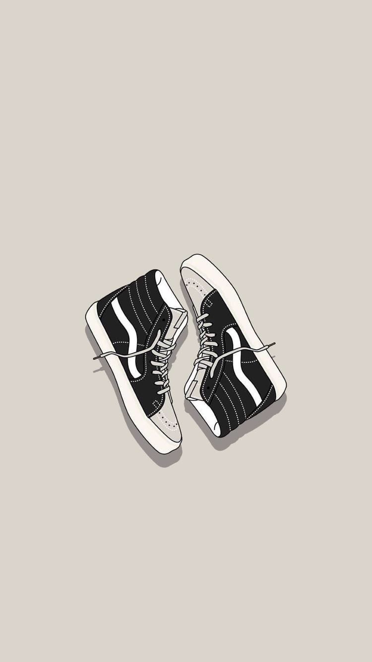 Wallpaper. Shoes wallpaper, Vans aesthetic, Sneakers illustration