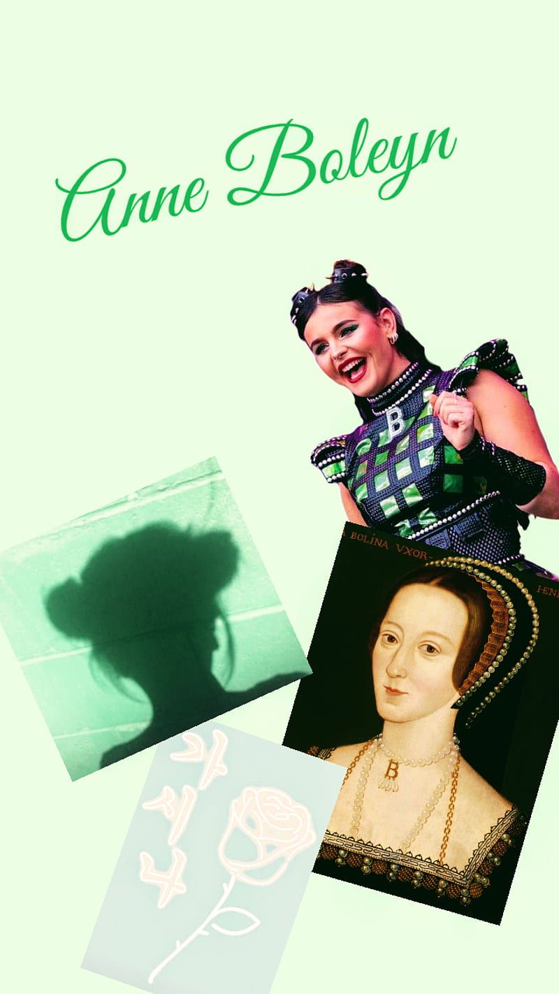 Anne Boleyn, aesthetic, broadway, green, green aesthetic, musical, six, six the musical, HD phone wallpaper