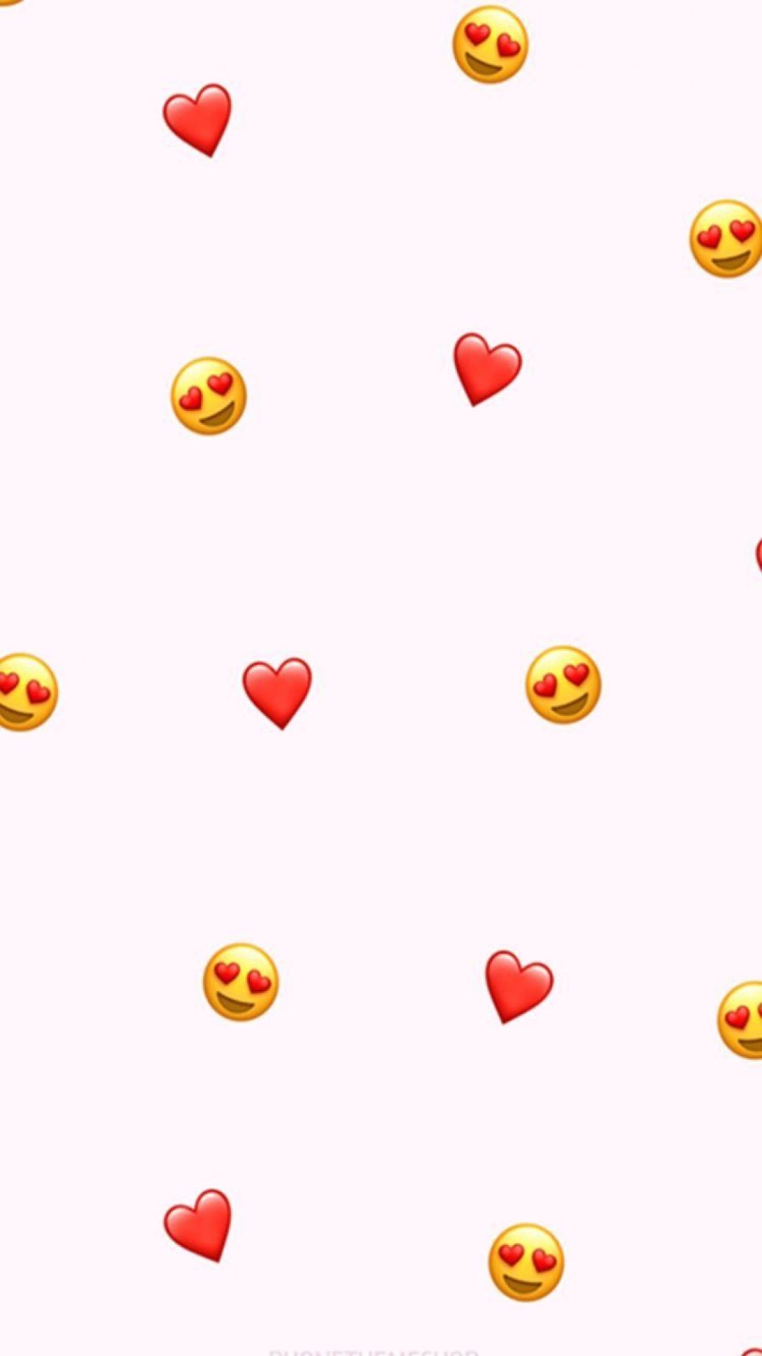 IPhone wallpaper of hearts and smileys for your phone. - Emoji