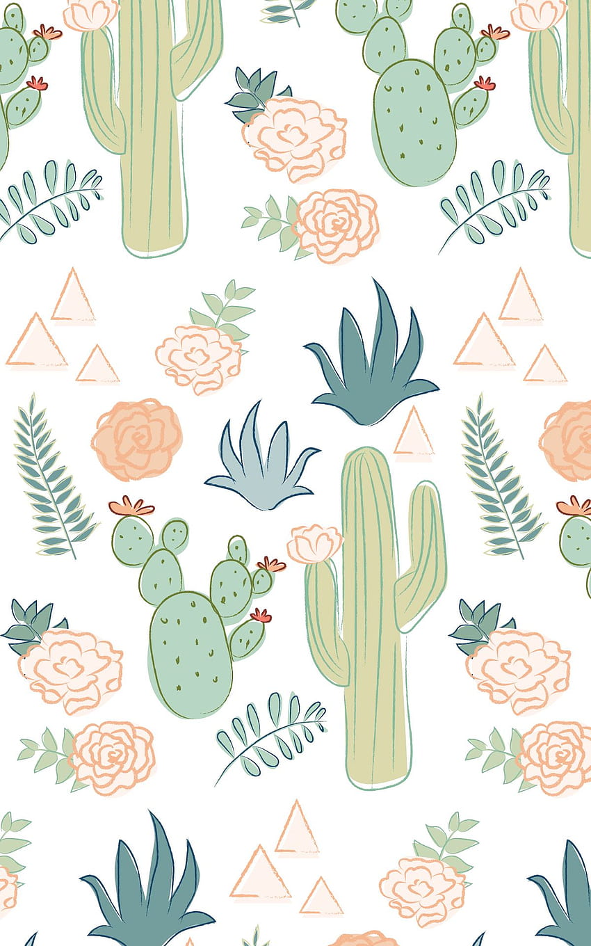 Cactus pattern wallpaper for your phone! - Apple Watch
