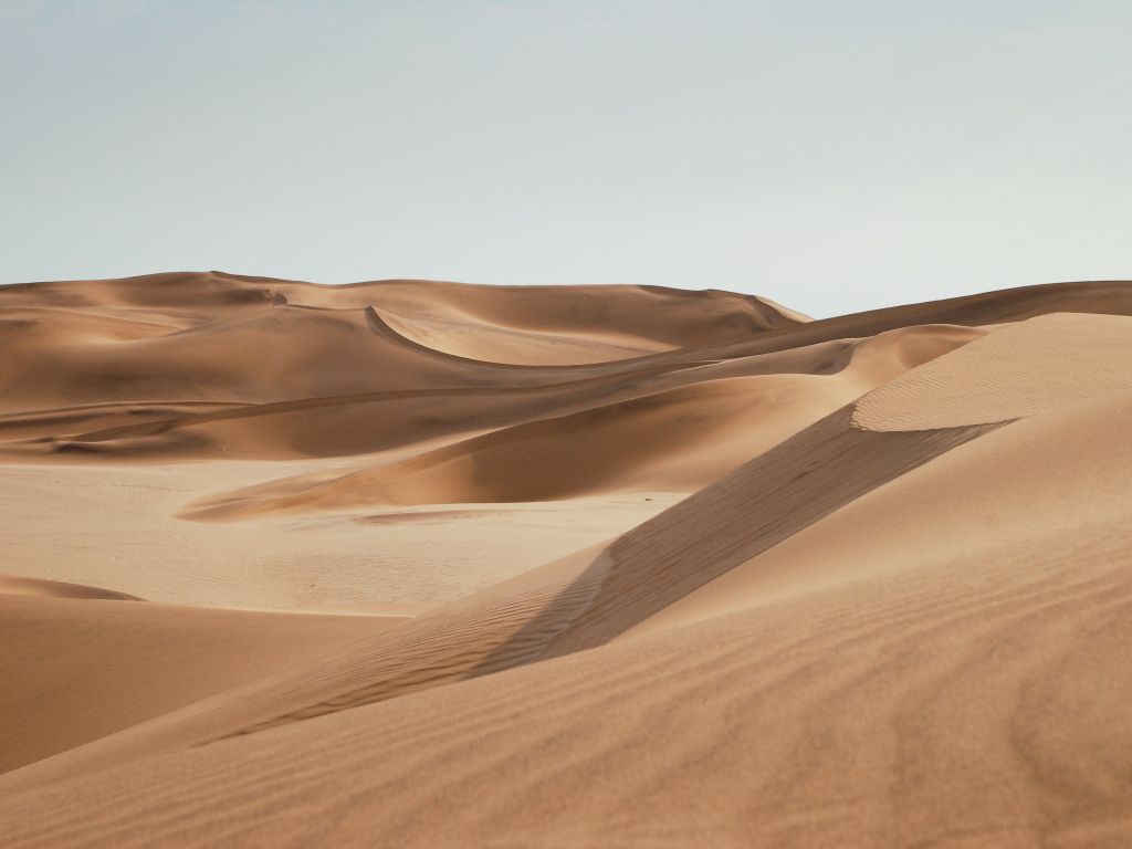 A man riding his horse through the desert - Desert