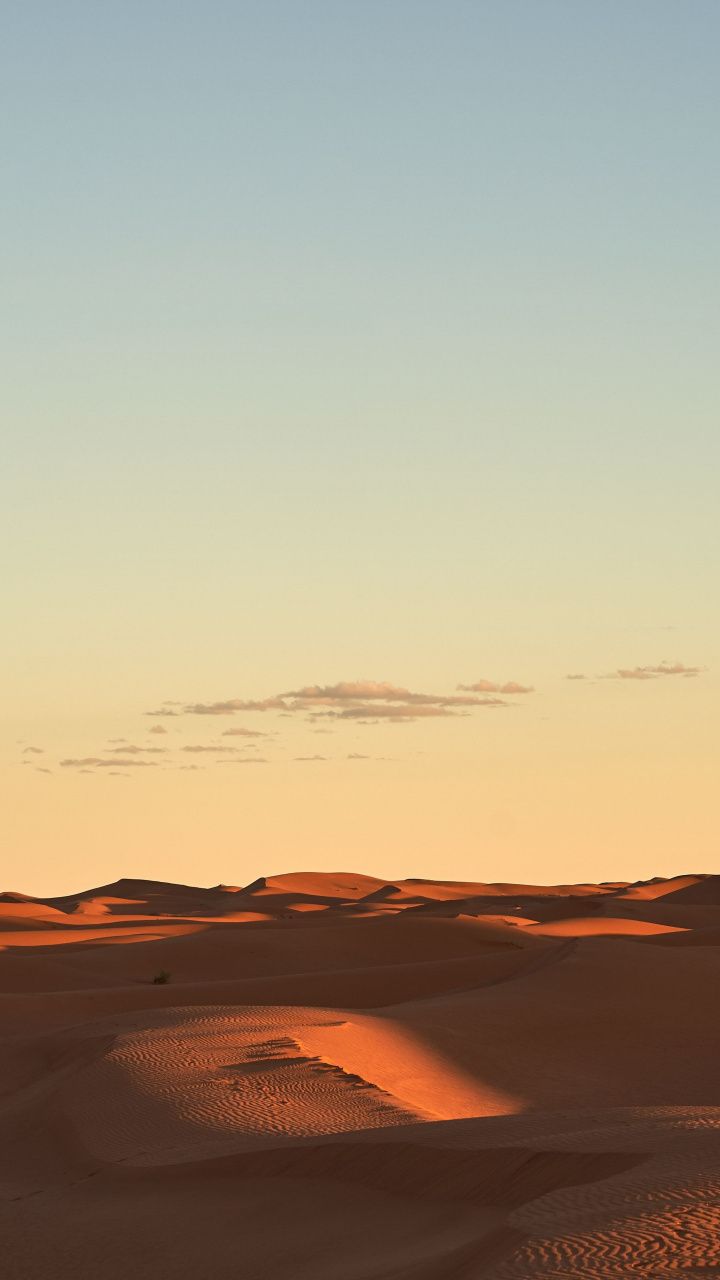 Desert, sunset, dunes, landscape, nature, sky, 720x1280 wallpaper. Desert sunset, Desert aesthetic, Landscape wallpaper