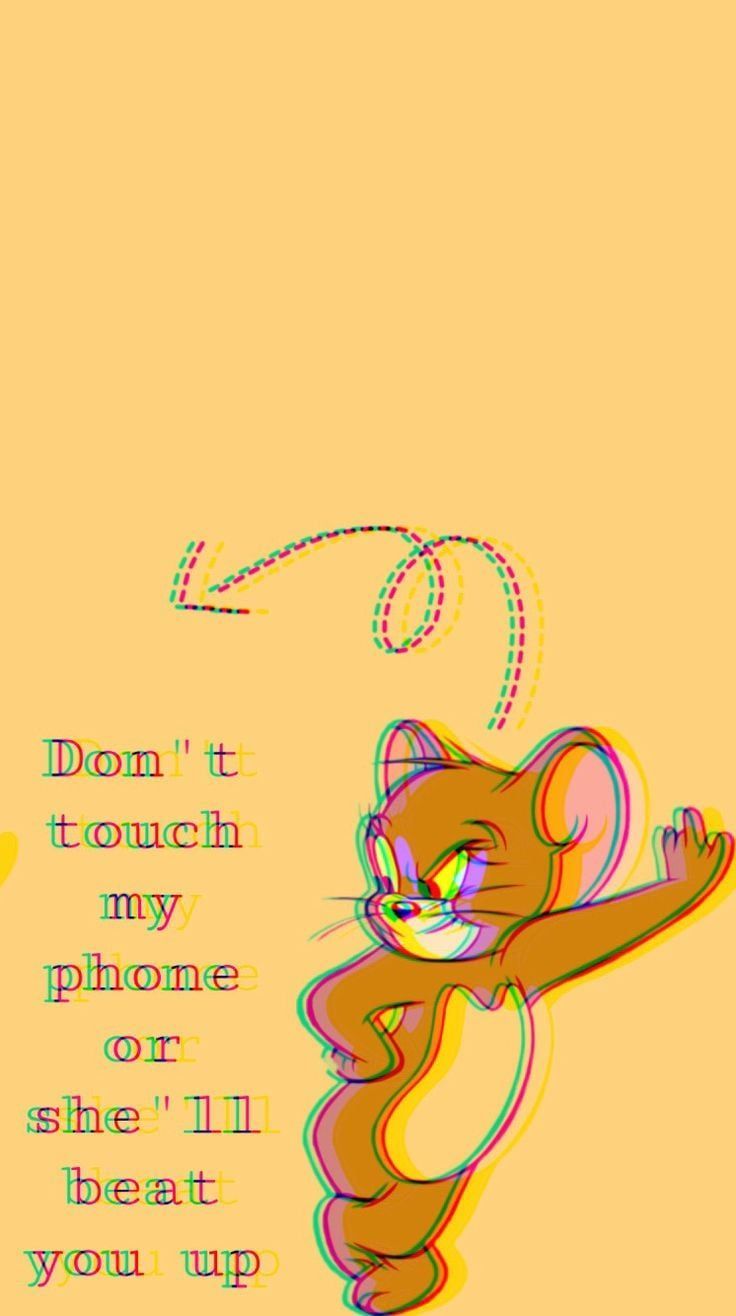 A phone wallpaper with Jerry the mouse and Tom the cat. - Bestie