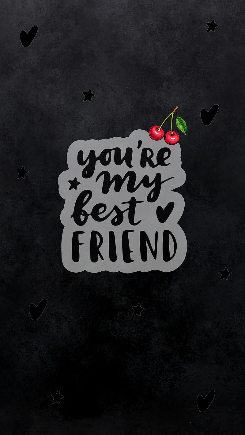 You're my best friend, Bff, amigas, best friend, bestie, black, fendship day, HD phone wallpaper