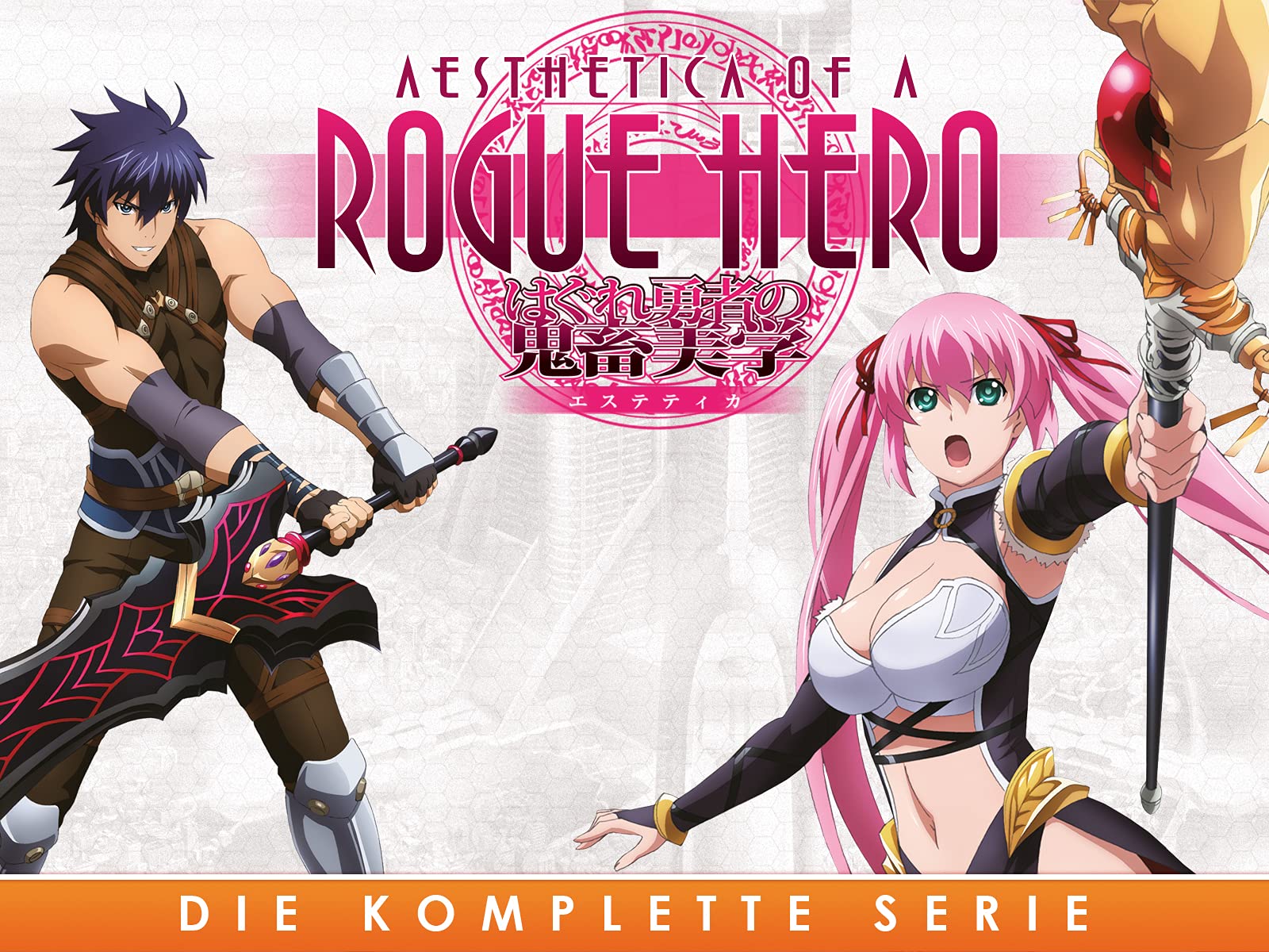 A cover for an animated movie featuring two characters - Aesthetica of a Rogue Hero
