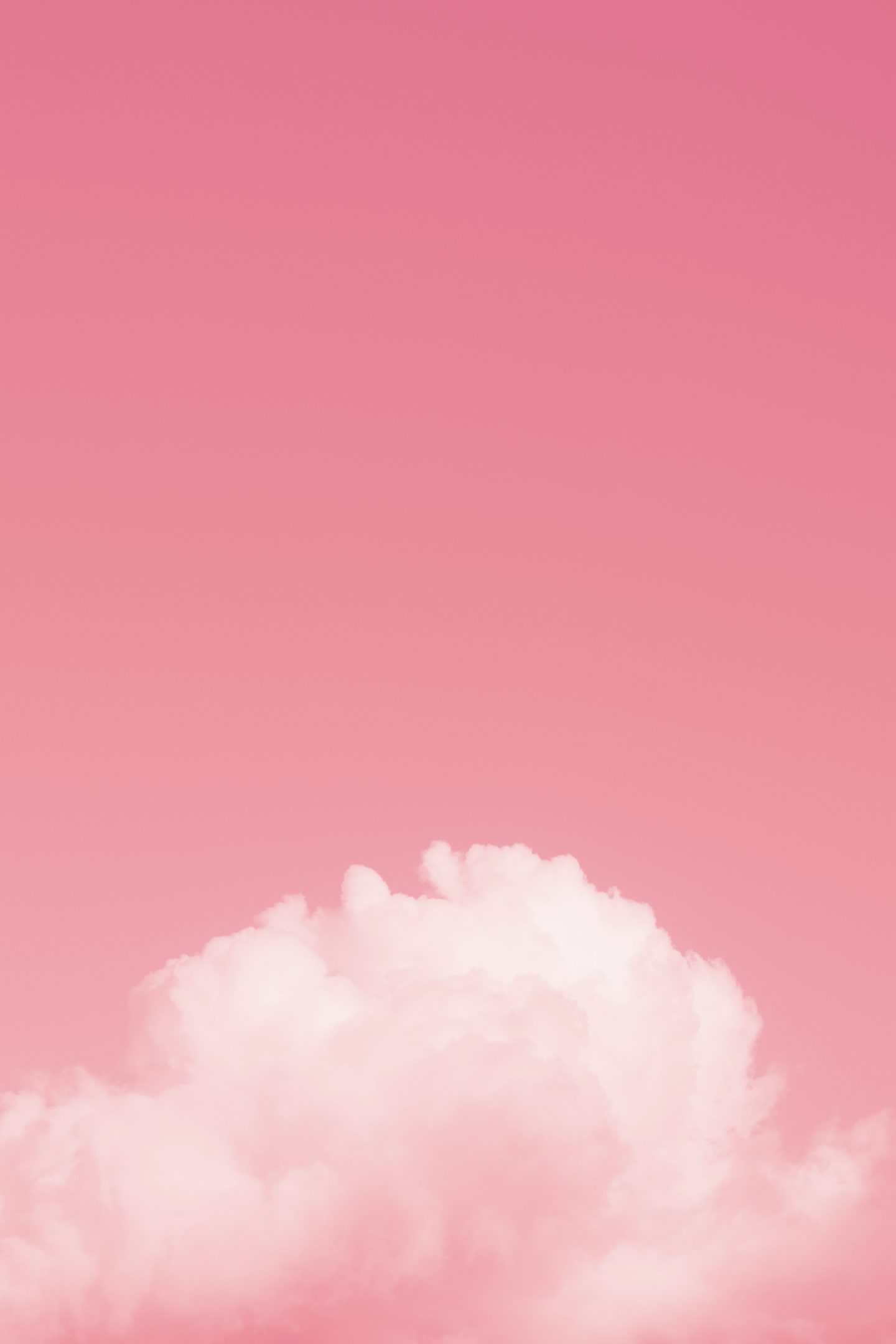 A pink sky with a white cloud - Pink phone