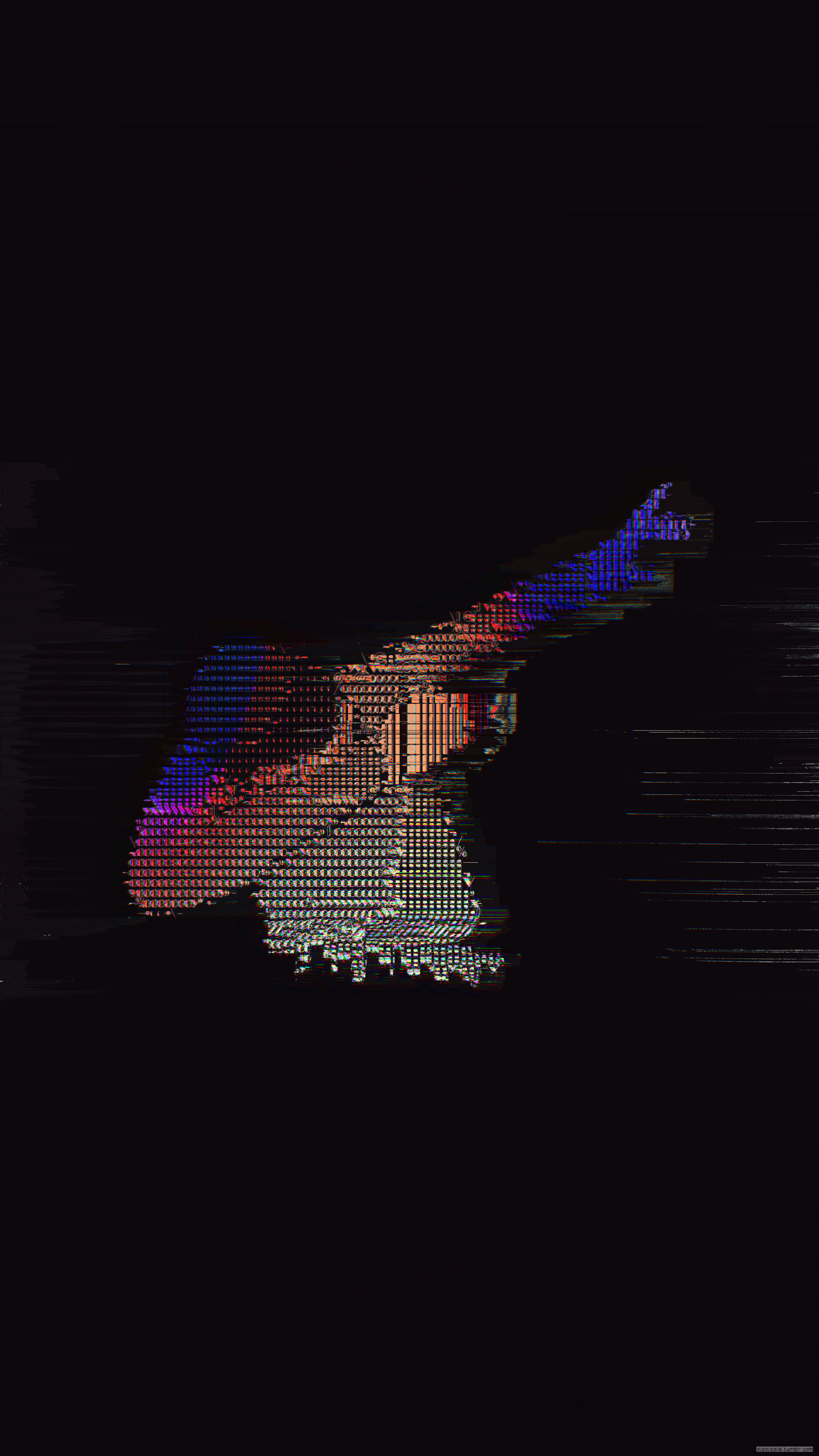 A colorful image of an airplane flying - Black glitch, glitch