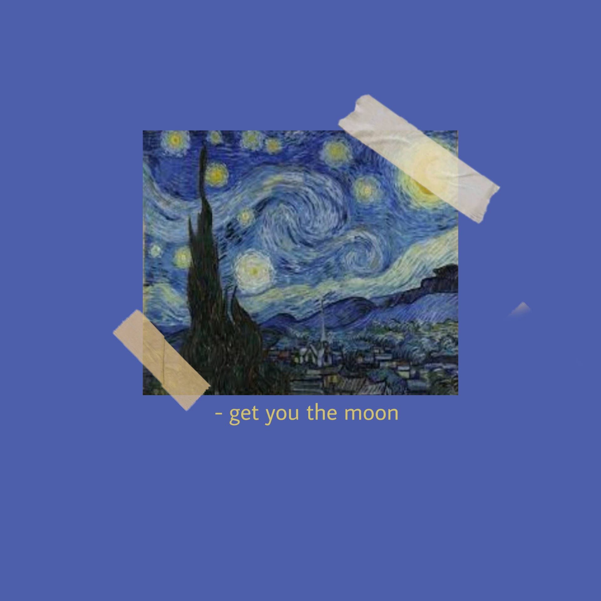 Download Indigo Tumblr Aesthetic Van Gogh Starry Night Wallpaper