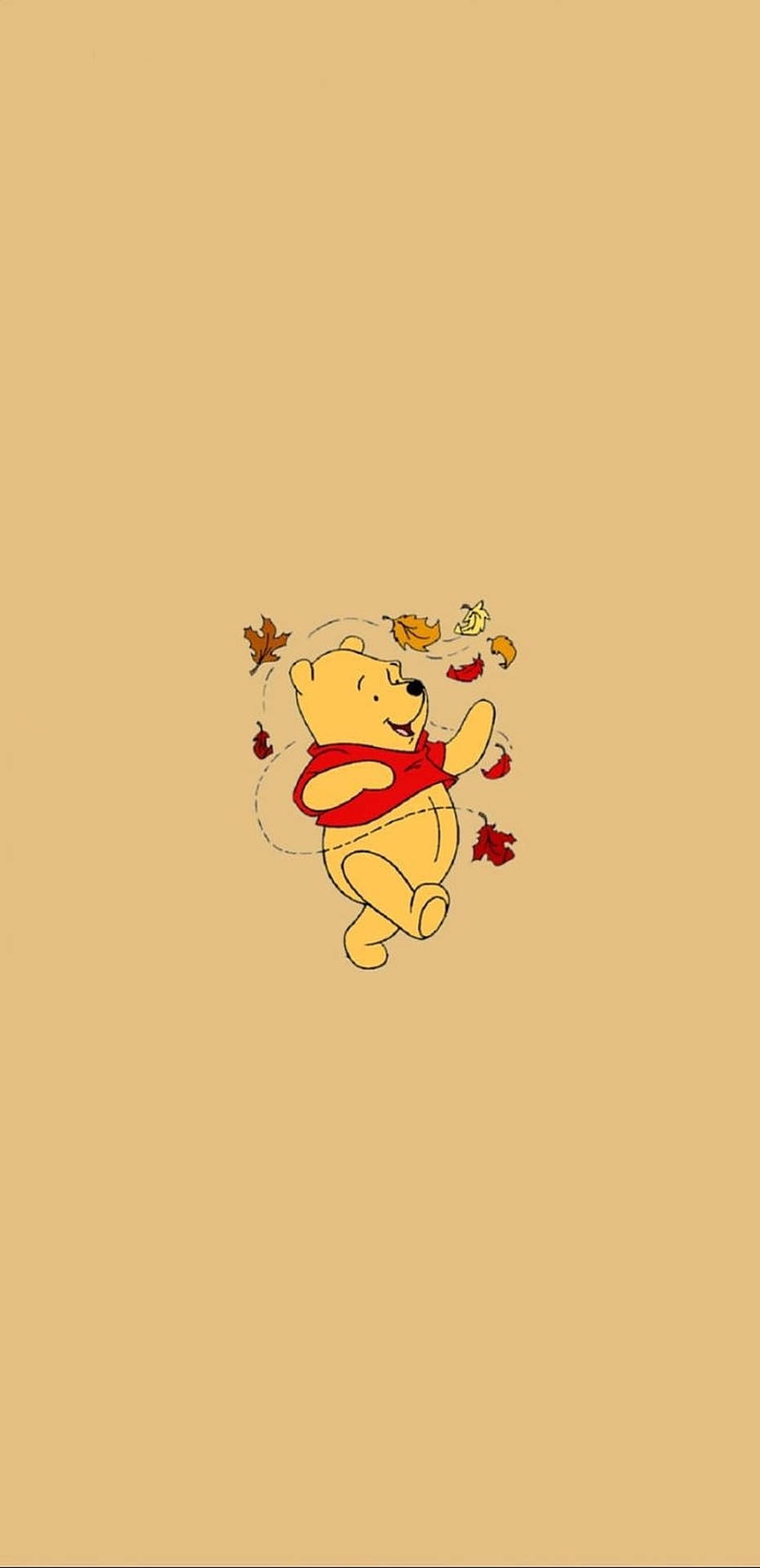 Winnie the Pooh with autumn leaves wallpaper - Winnie the Pooh