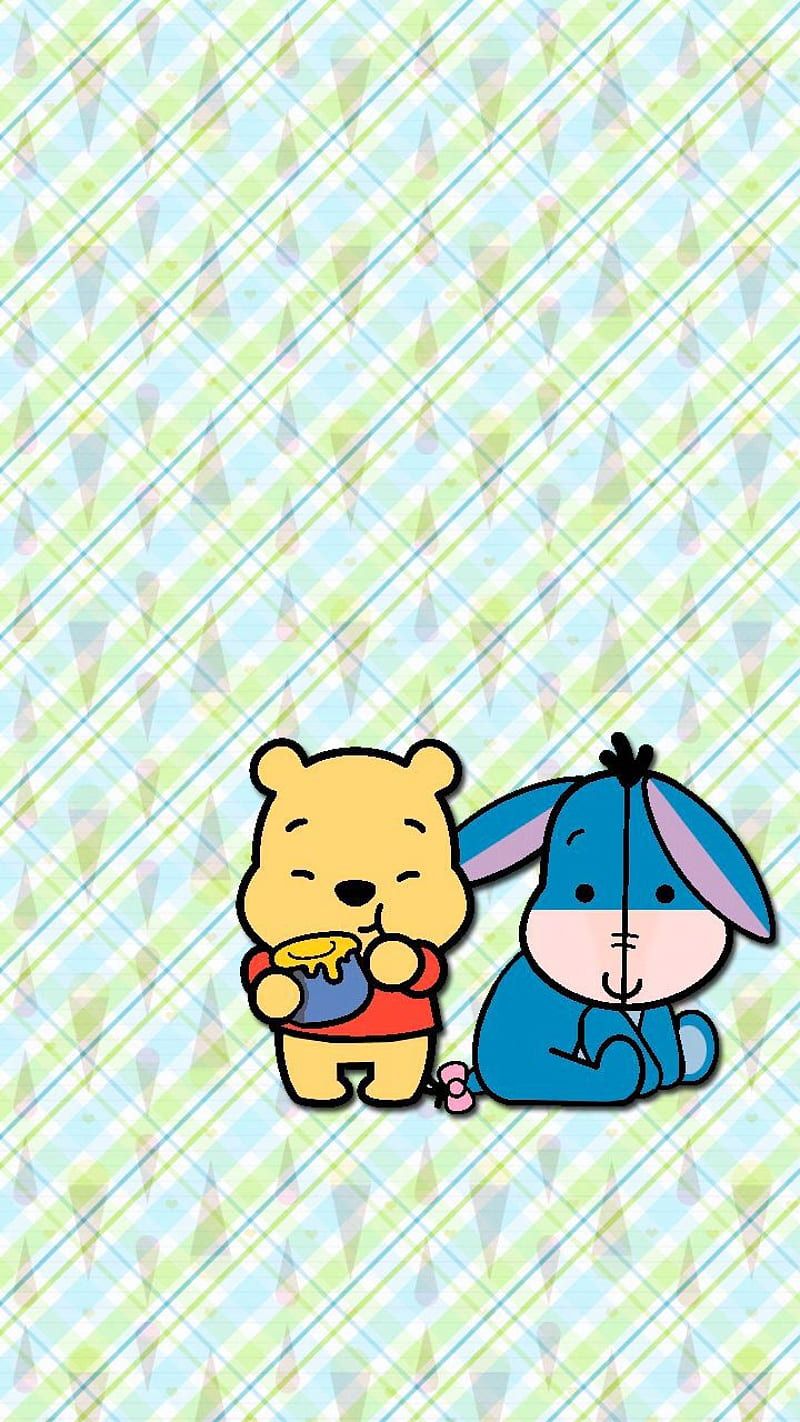 Pooh and eeyore, animals, cute, disney, winnie the pooh, HD phone wallpaper