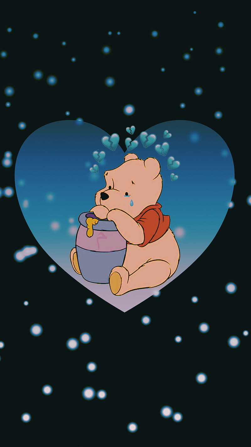 Winnie the Pooh eating honey from a jar - Winnie the Pooh