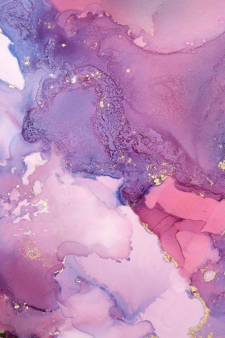 A close up of a purple and pink abstract painting - Indigo
