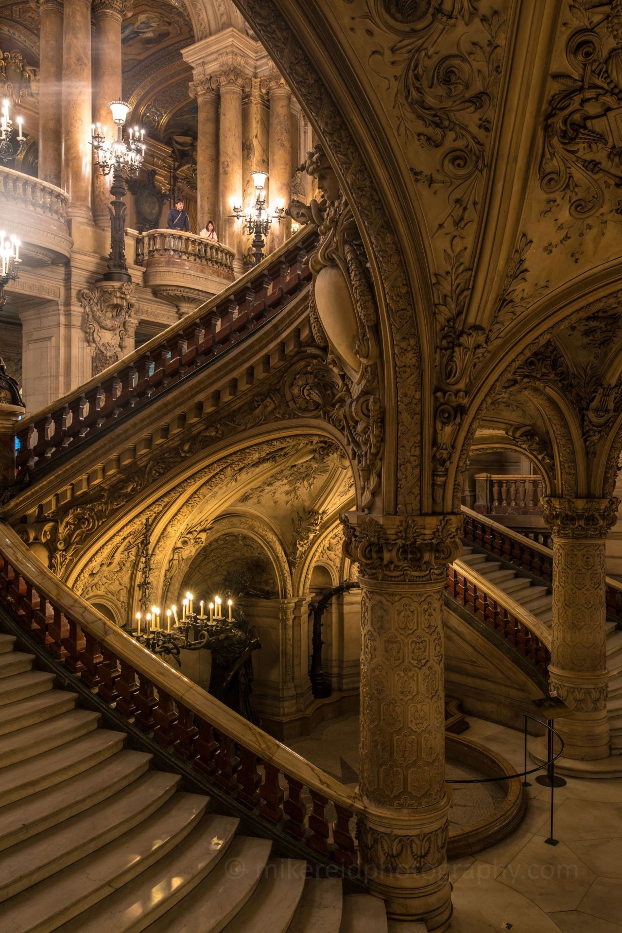 The grand staircase of the Paris Opera House. - Light academia