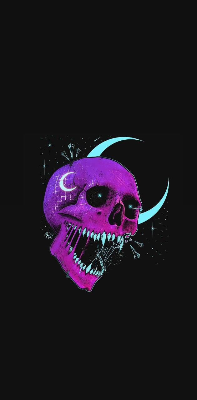 Violet Skull wallpaper