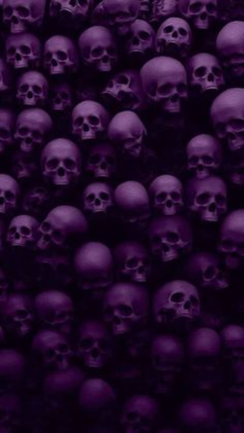 The dead, aesthetic, purple, skulls, HD phone wallpaper