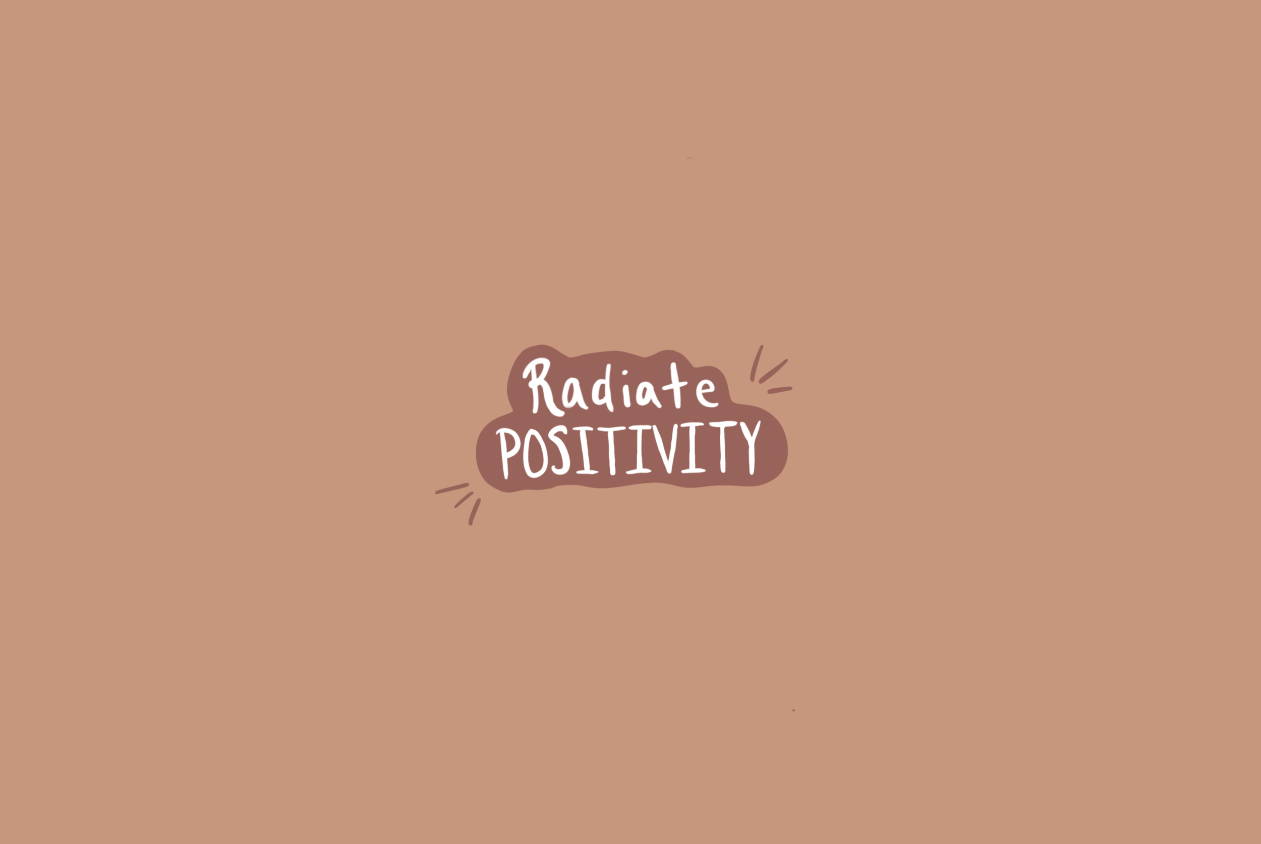 A brown background with the words positive attitude - Positivity
