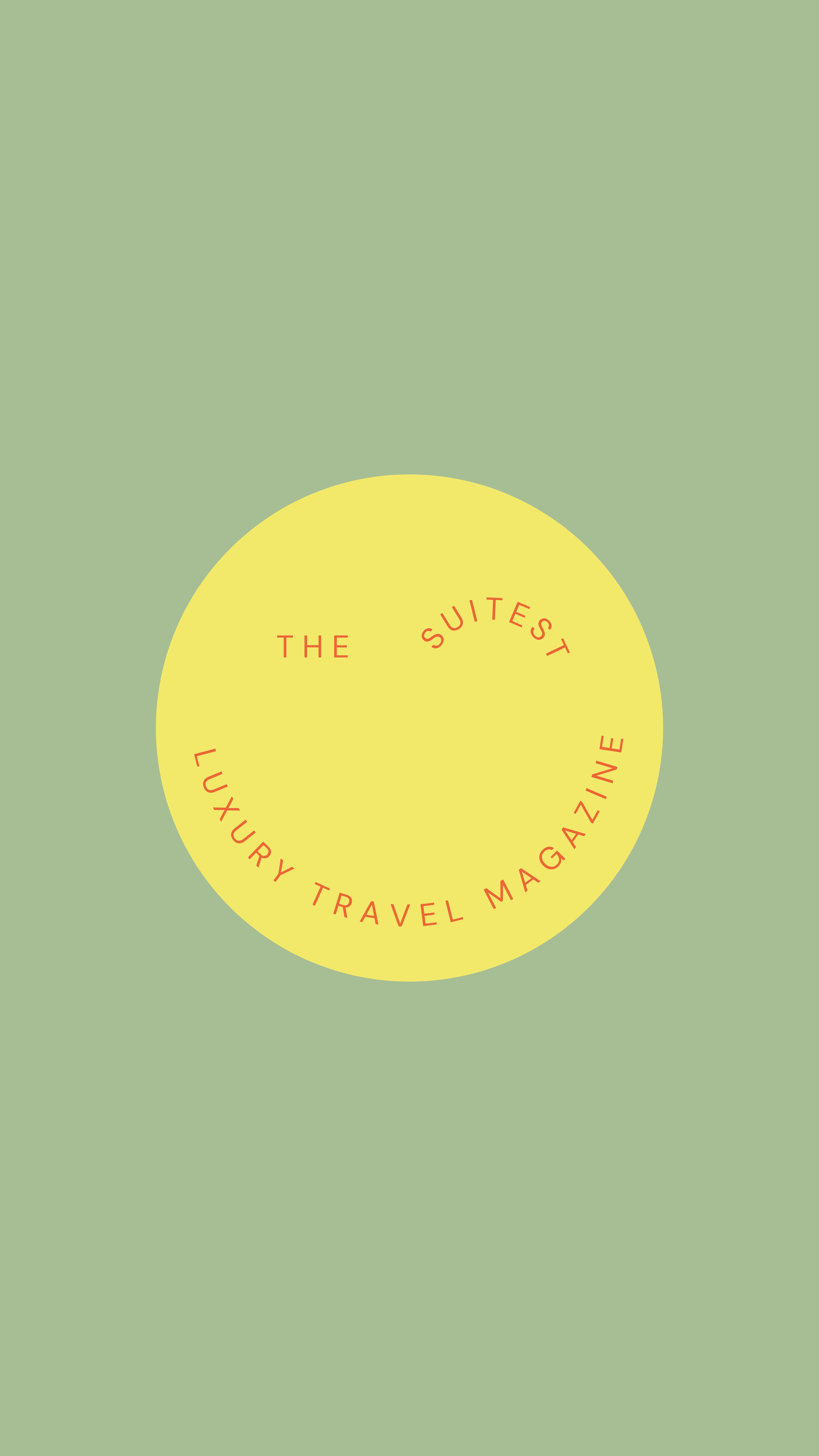 A yellow circle with the words, 'the quaintest lucky travel machine' - Positivity