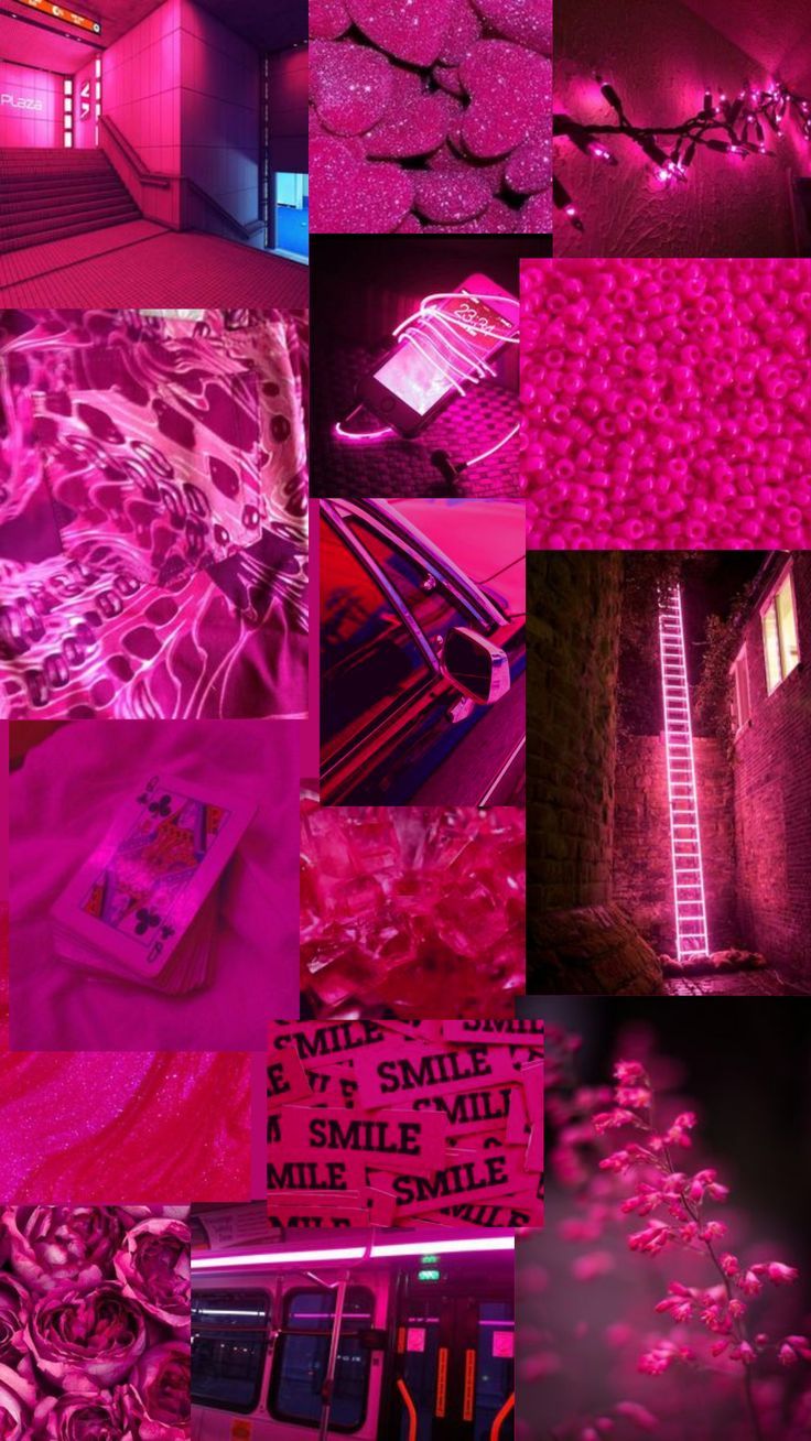 magenta iPhone wallpaper collage. Pretty girl wallpaper, Pink and black wallpaper, Dark pink collage wallpaper