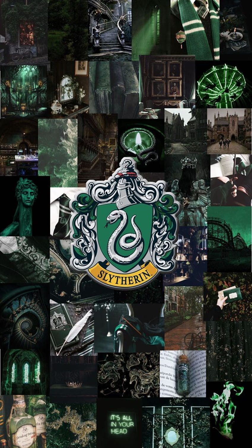 Harry Potter Slytherin aesthetic wallpaper I made for my phone! - Slytherin